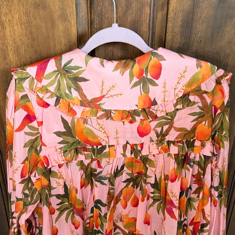 FARM Rio Pink and Orange Floral Blouse - Picture 4 of 5
